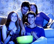 Teenagers Watching Movie