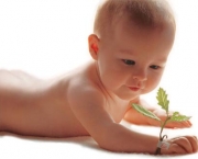 Bebê com Planta