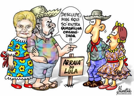 Arraiá do Lula Com a Política, Só Rindo! - Tirinha Lula