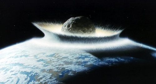 Ilustração Do Asteroide Que Extinguiu Dinossauros
