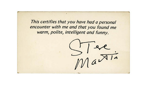 Cartão do Steve Martin Cartão do Steve Martin