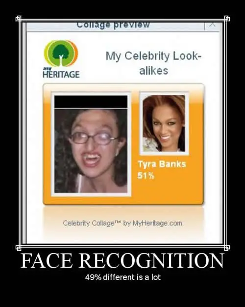Reconhecimento Facial - 49% é muito diferente