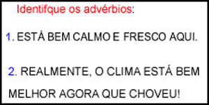 Exemplos Advérbio Exemplos Advérbio