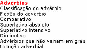 Classificação Advérbio Classificação Advérbio