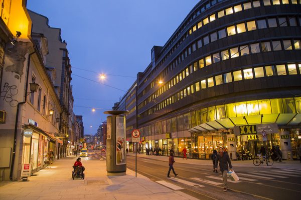 Foto Noturna de Oslo, Capital da Noruega