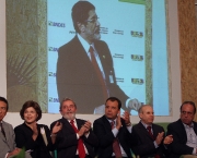 30-07-2009; O Governador, SÃ©rgio Cabral, o Presidente Lula, o Vice-Governador, Luiz Fernando PezÃ£o, o Ministro de Minas e Energia, Edison LobÃ£o, o Ministro da Fazenda, Guido Mantega, e a Ministra-Chefe da Casa Civil Dilma Rousseff, na CerimÃ´nia de Assinatura dos Contratos de Financiamento entre BNDES e Petrobras; Foto: Carlos Magno