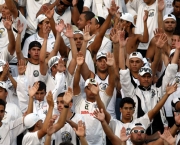 Sao Paulo; Brasil; Estadio do Palestra Italia; 18/04/2009; Futebol; Campeonato Paulista, jogo Palmeiras x Santos, torcida do santos antes da partida; foto de Tom Dib/Lancepress; foto digital;