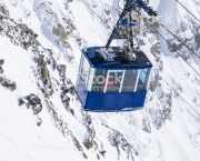 Mountain peaks in Northern Italy during winter with heavy snow