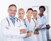 Group Of Happy Multiracial Doctors