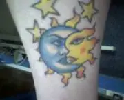 Tatuagem de Lua e Sol