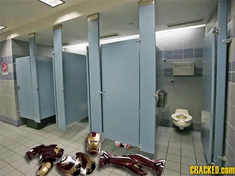 Homem de Ferro no Banheiro