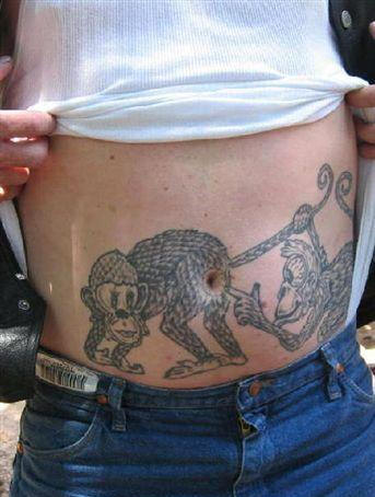 Tatuagem de Macaco Divertida