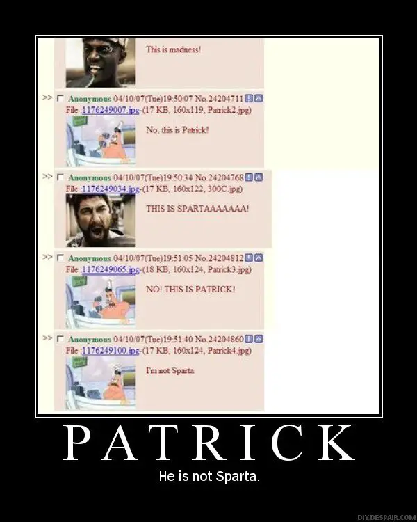 Patrick não é Esparta