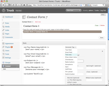 Plugin para WordPress - Contact Form 7