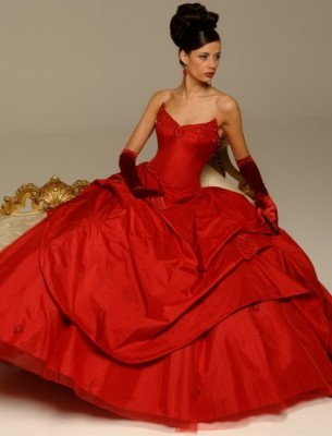 Vestido de Noiva Vermelho