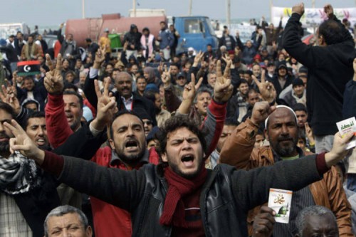 Manifestações na Líbia 