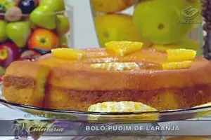 Receita de Bolo Pudim de laranja