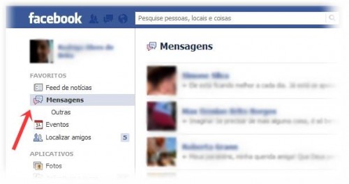 Mensagens e Ações No Facebook