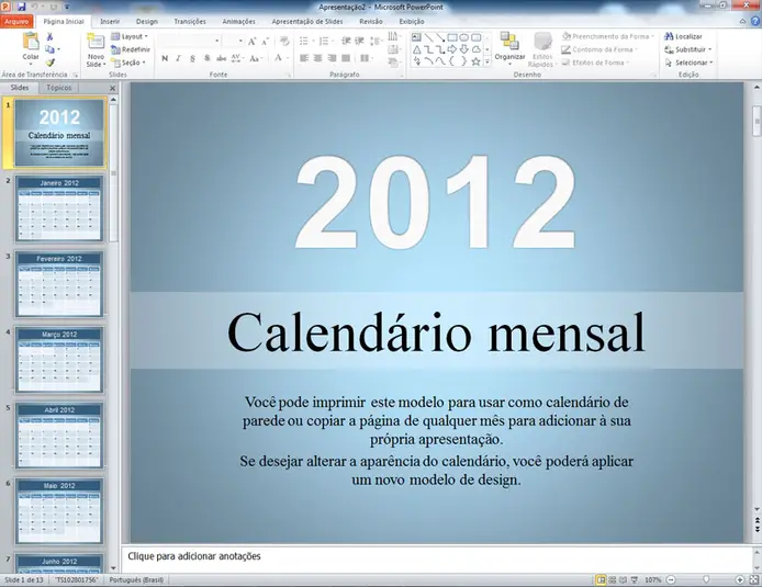 Organize-se Com Um Calendário Mensal