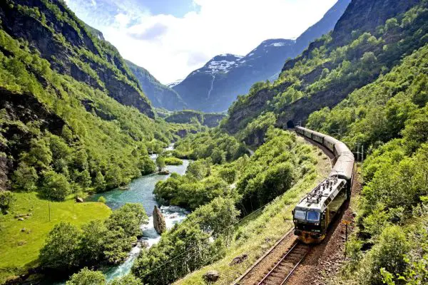 Trem em Movimento - Ferrovia Norueguesa