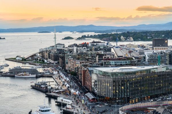 Vista Aérea de Oslo, Capital da Noruega