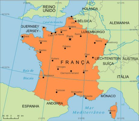 Mapa da França 