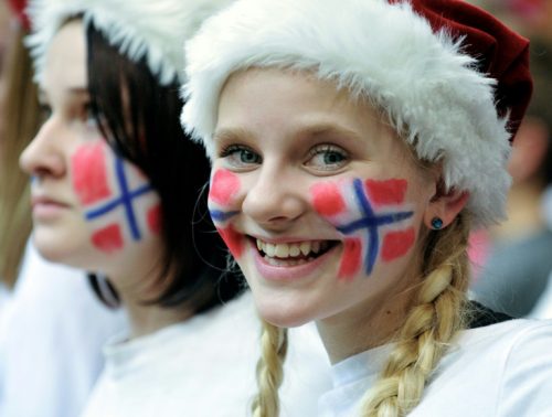 Pessoas Felizes na Noruega 