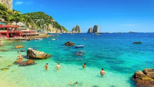 Praia do Sul da Itália 