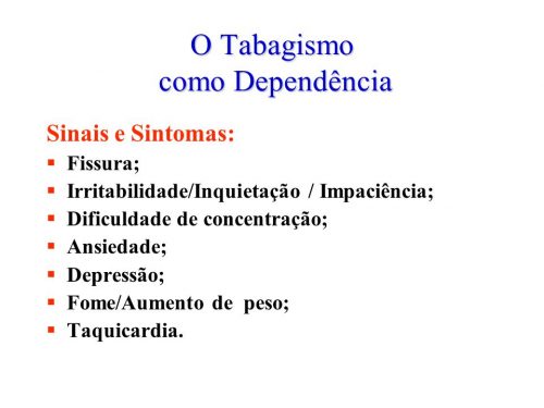 Sintomas do Tabagismo