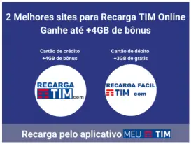 2 Melhores sites para fazer a recarga TIM Online