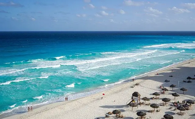 Praia de Cancun no México 